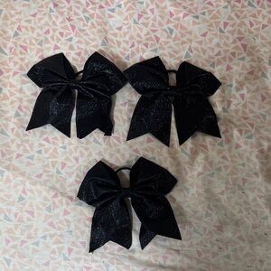 ***2/$15*** Black Glitter Hair Bows